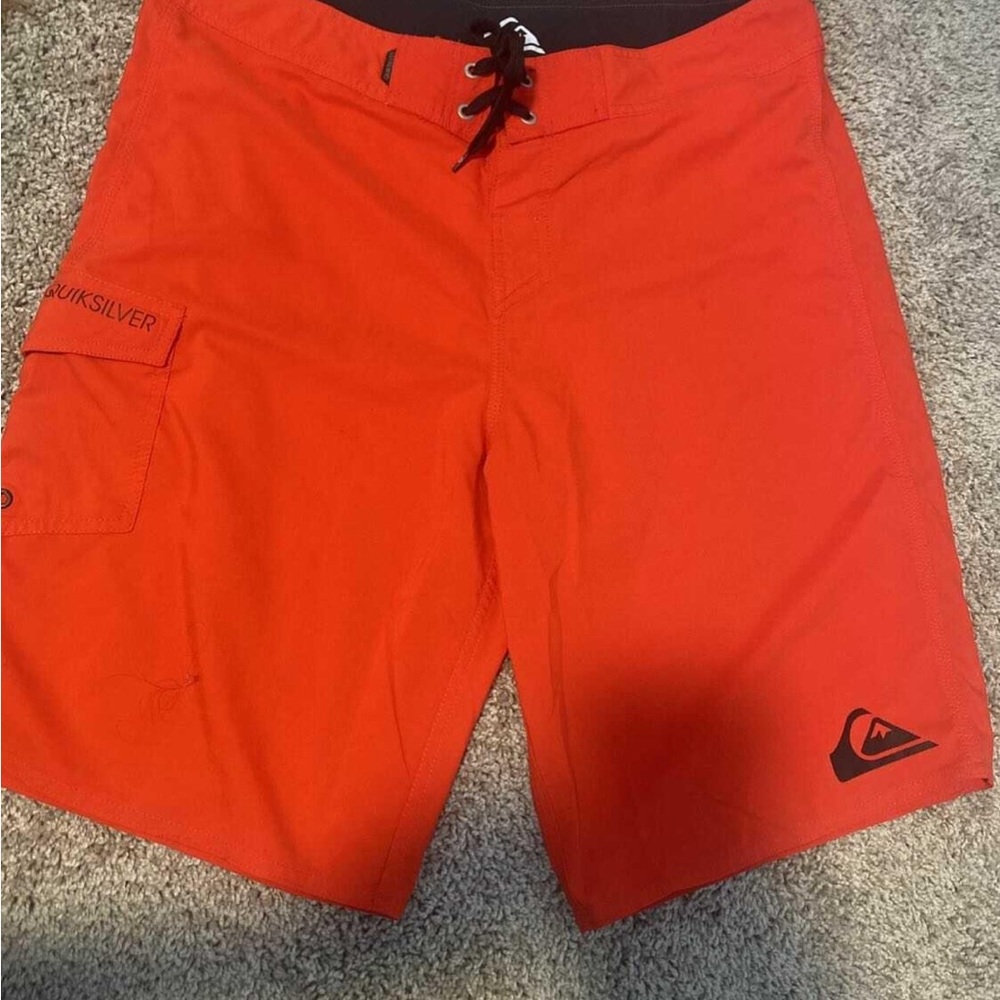 Quiksilver Red Board Shorts Classic Swim Style